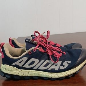 Adidas Womens Sneakers Shoes - Navy and Pink 8.5 EUC